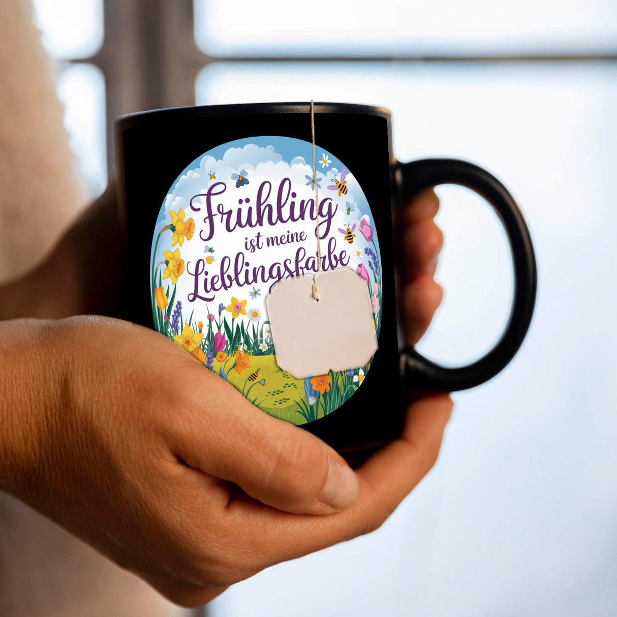 Frühlingswiese Tasse - Frühling ist meine Lieblingsfarbe