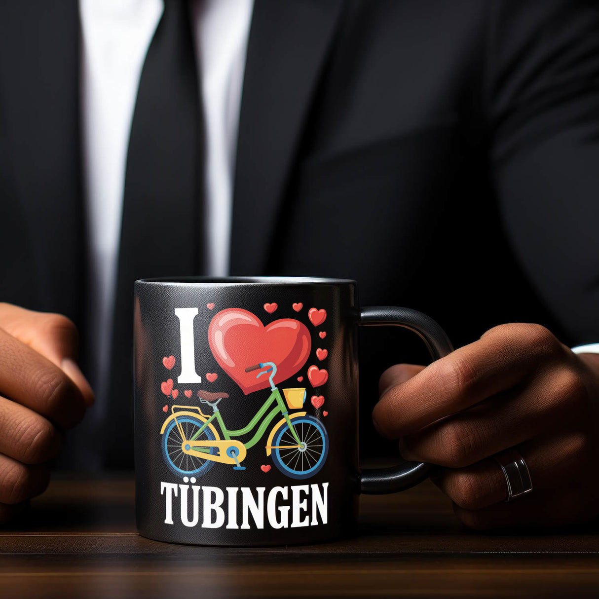 I love Tübingen Fahrrad Tasse