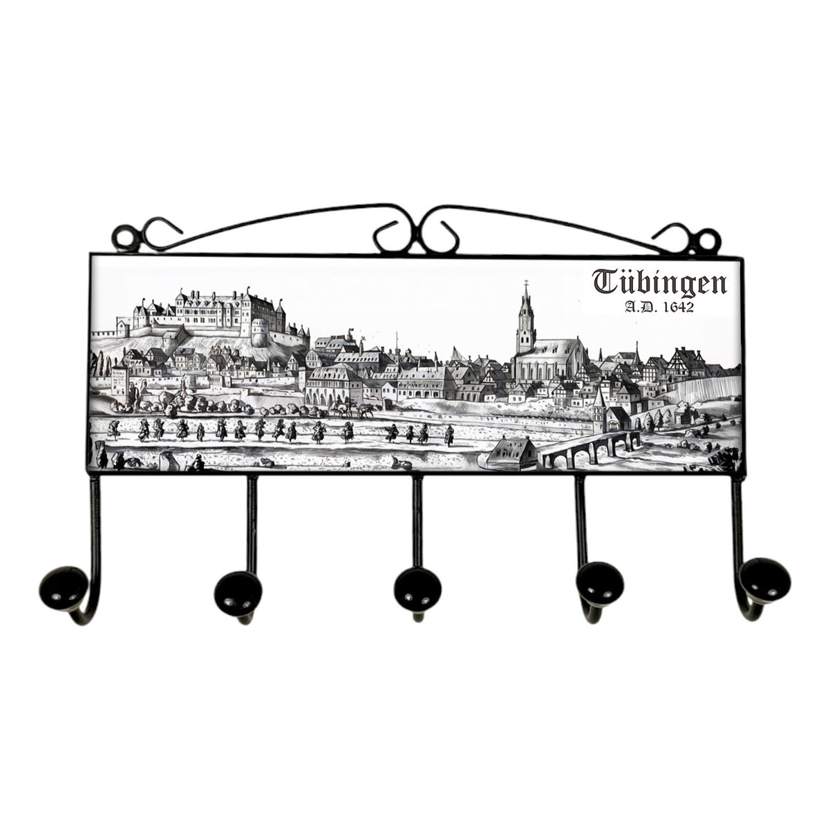 Tübingen 1642 Kleiderhaken Leiste mit 3 Haken