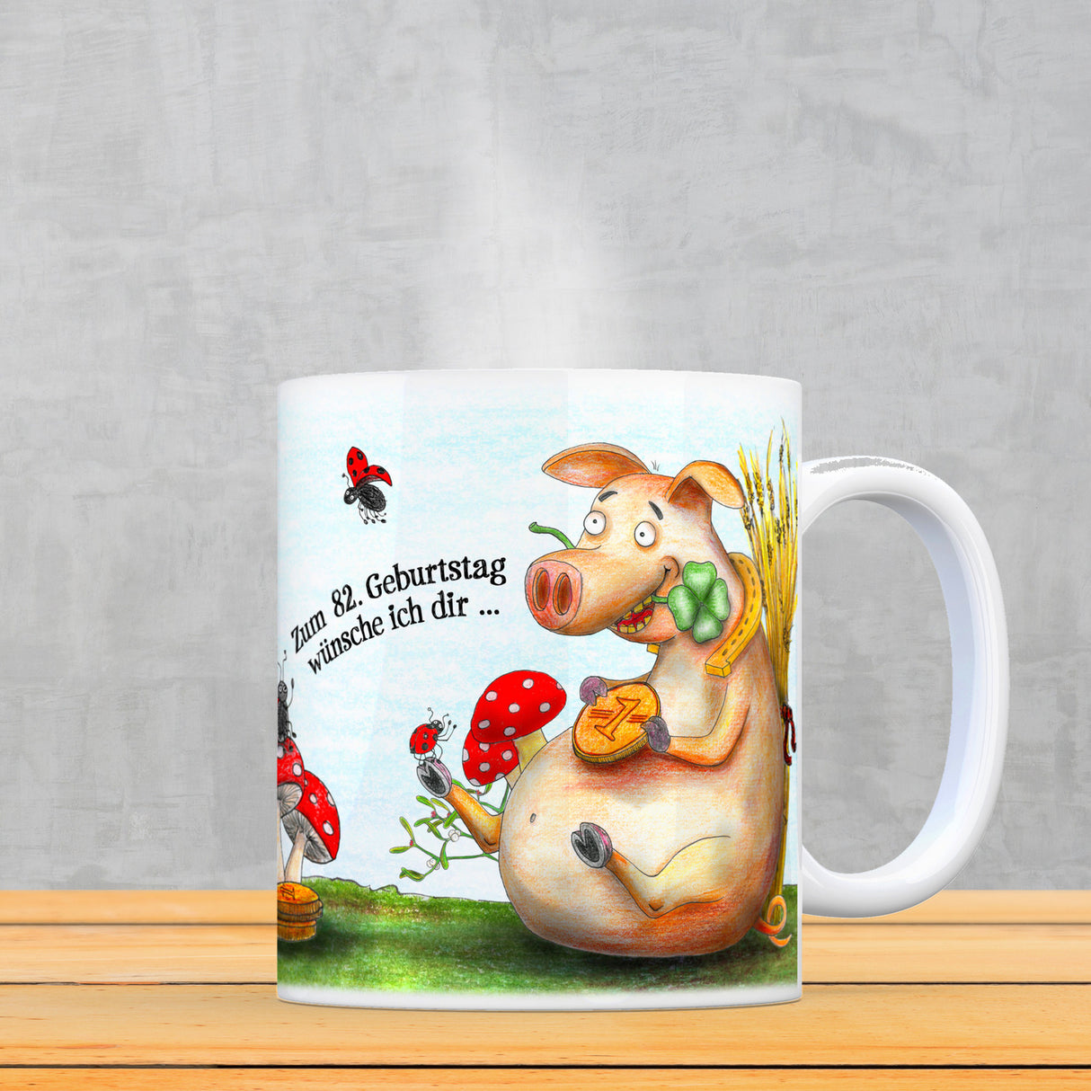 Viel Glück zum 82. Geburtstag Kaffeebecher