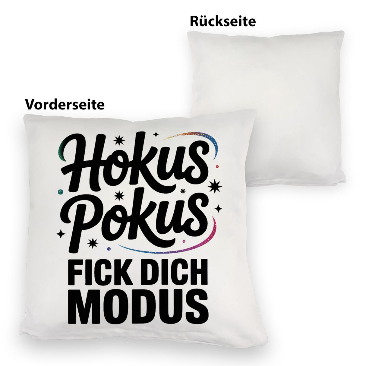 Hokus Pokus Kissen mit frechem Spruch