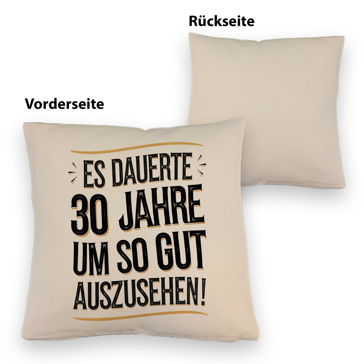 Es dauerte 30 Jahre Retro Kissen mit Spruch
