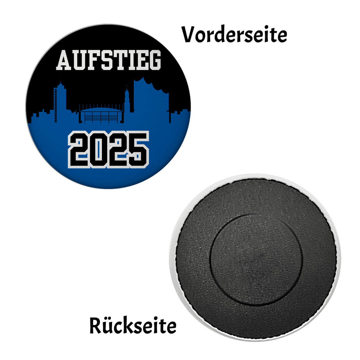Hamburg Skyline Aufstieg 2025 Magnet für Fußballfans