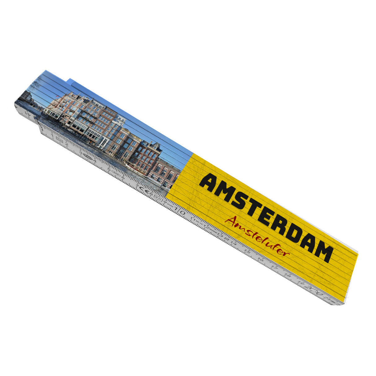 streetline Amsterdam Amstelufer Meterstab aus Holz