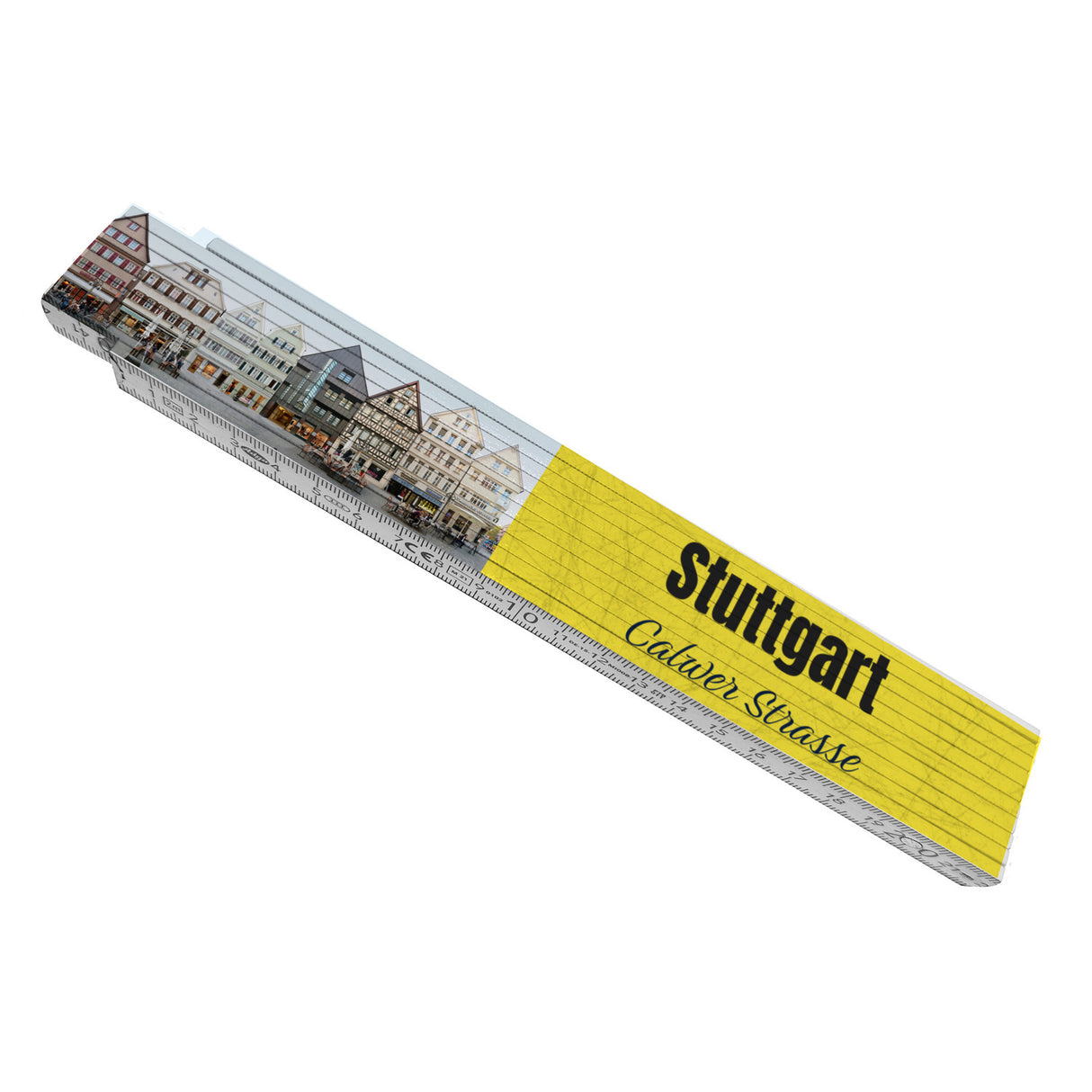 streetline Stuttgart Calwer Strasse Meterstab aus Holz