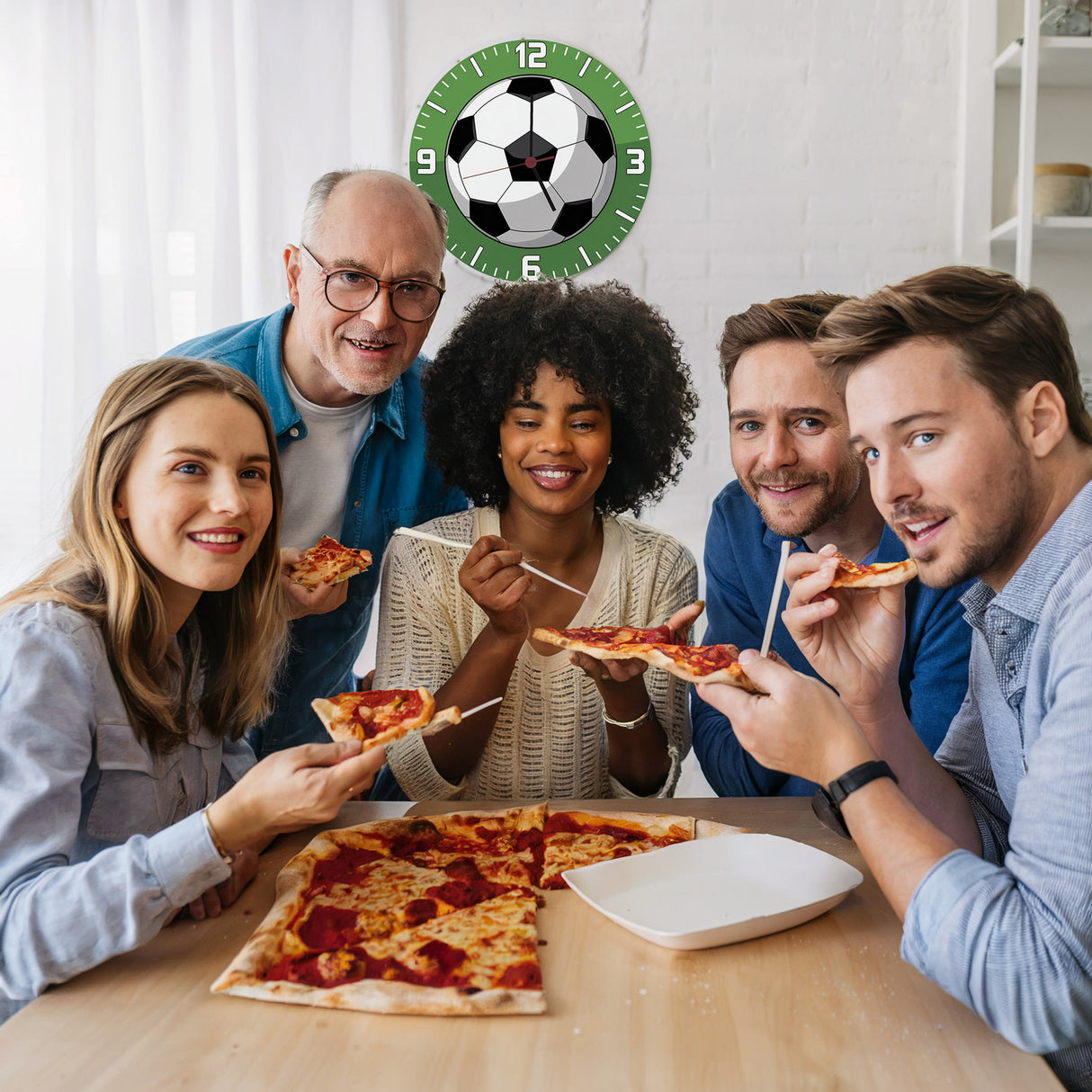 Fußball Ziffernblatt Wanduhr für Fußballfans