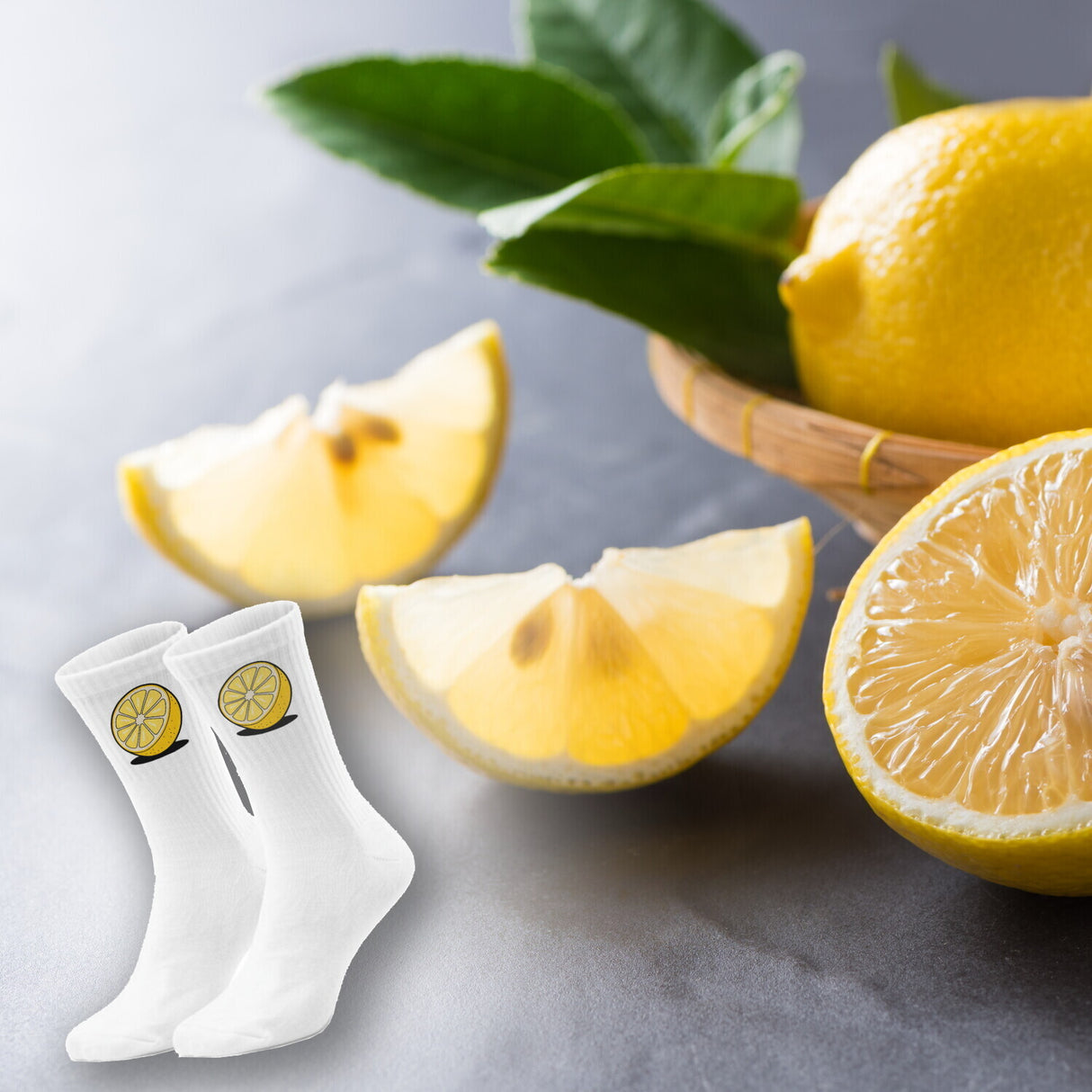 epicsocks Citrus Splash Zitrone Socken in 37-41 im Paar