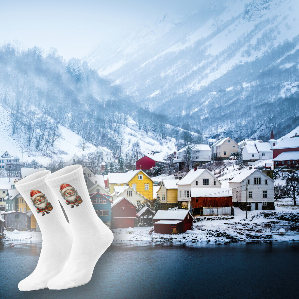 epicsocks Weihnachtsfreude Santa Claus Socken in 37-41 im Paar