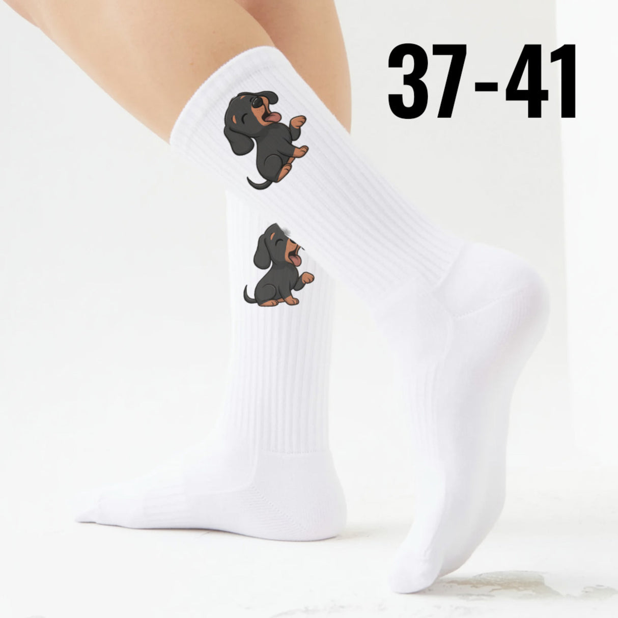 epicsocks Dackelfreude Lachender Welpe Socken in 37-41 im Paar