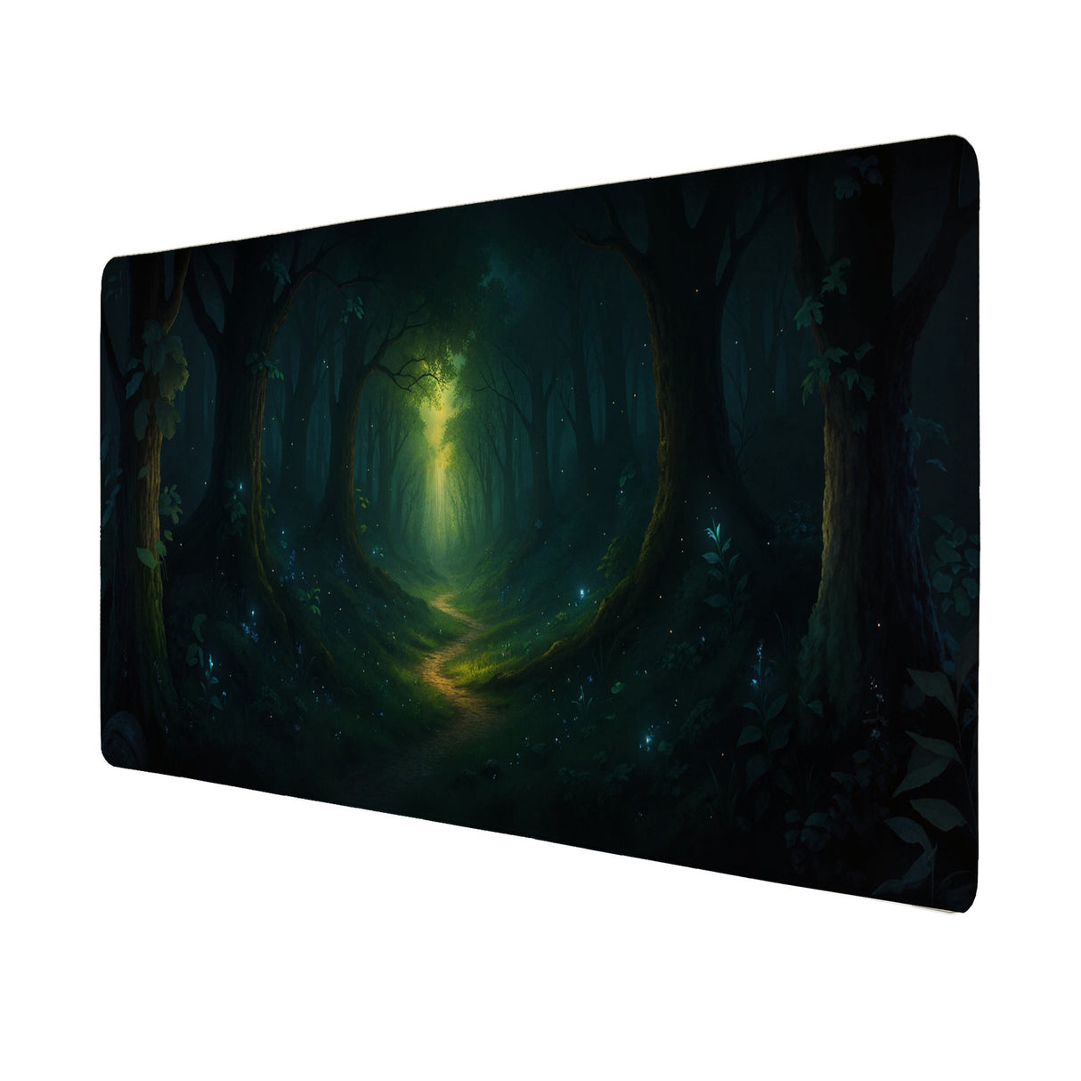 Mystischer Waldpfad Schreibtischunterlage 69x31cm XXL Mauspad für Naturfans