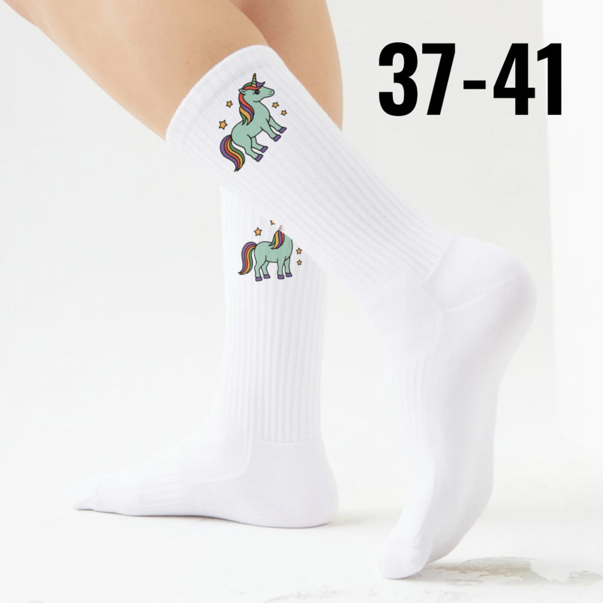 epicsocks Unicorn Dreams Grünes Einhorn Socken in 37-41 im Paar