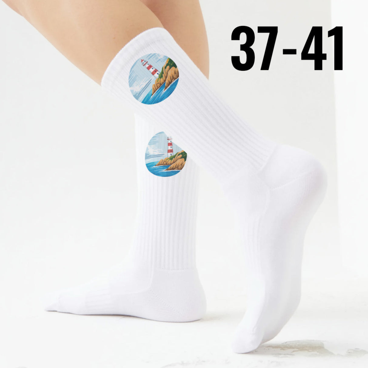 epicsocks Nautik Freude Leuchtturm Socken in 37-41 im Paar
