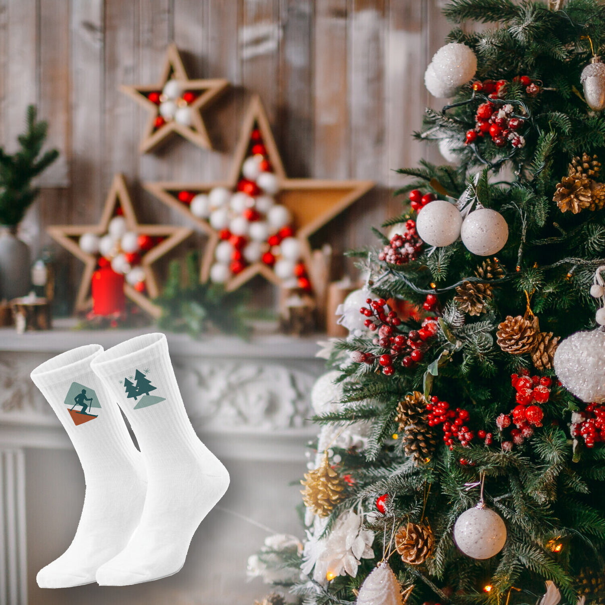 epicsocks Alpine Dreams Winterspaß Socken in 37-41 im Paar