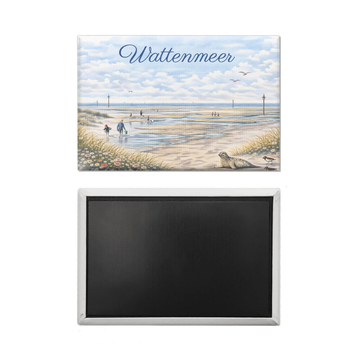 Wattenmeer Möwen Küstenszenario Souvenir Souvenir Magnet