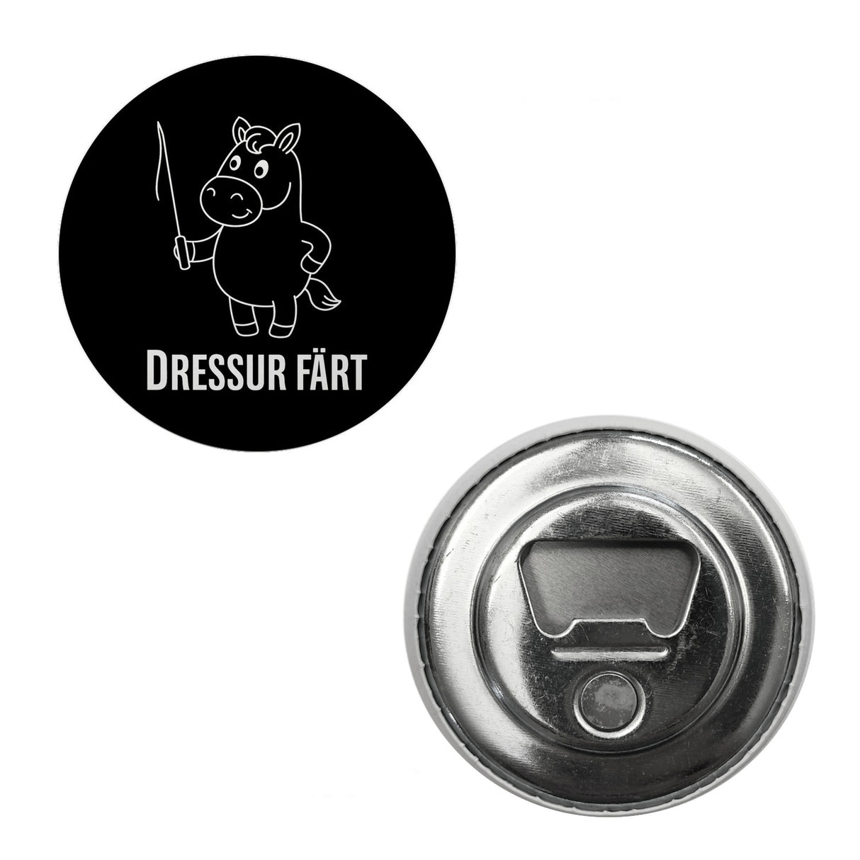 Pferd mit Peitsche Dressur Färt Magnet