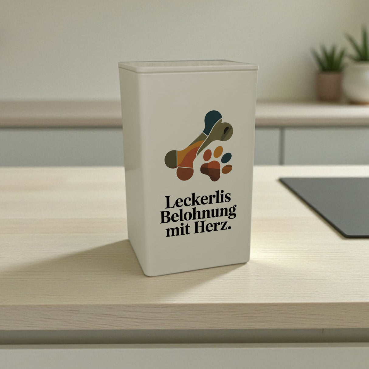 Pfote Dose 900ml für Leckerlis und Hundeknochen