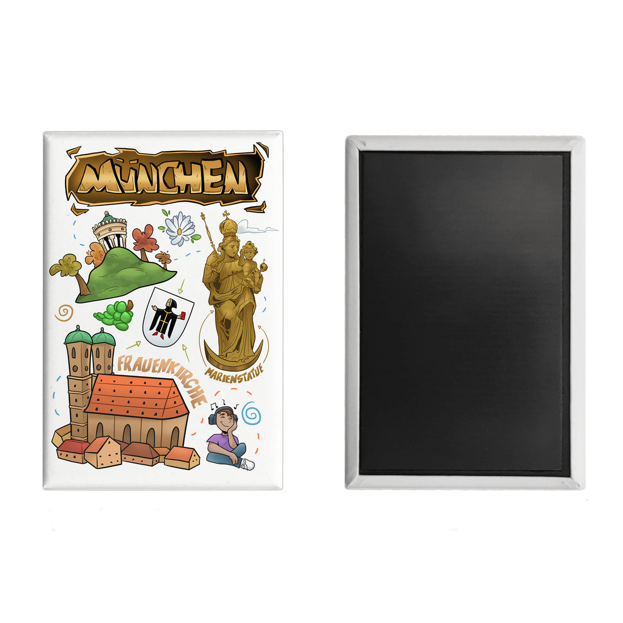 München Pop Art Souvenir Souvenir Magnet - Wahrzeichen