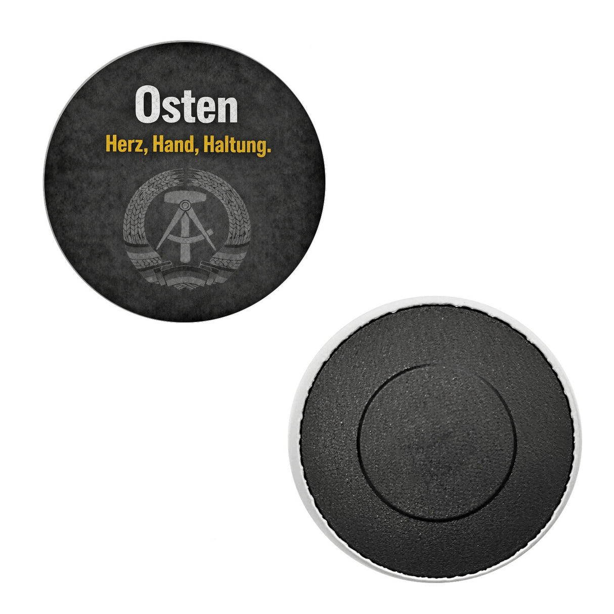 DDR-Stolz Magnet - Herz, Hand, Haltung