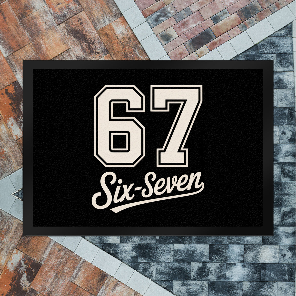 67 six-seven Meme Fußmatte in 35x50 cm für Social Media und Internetfans