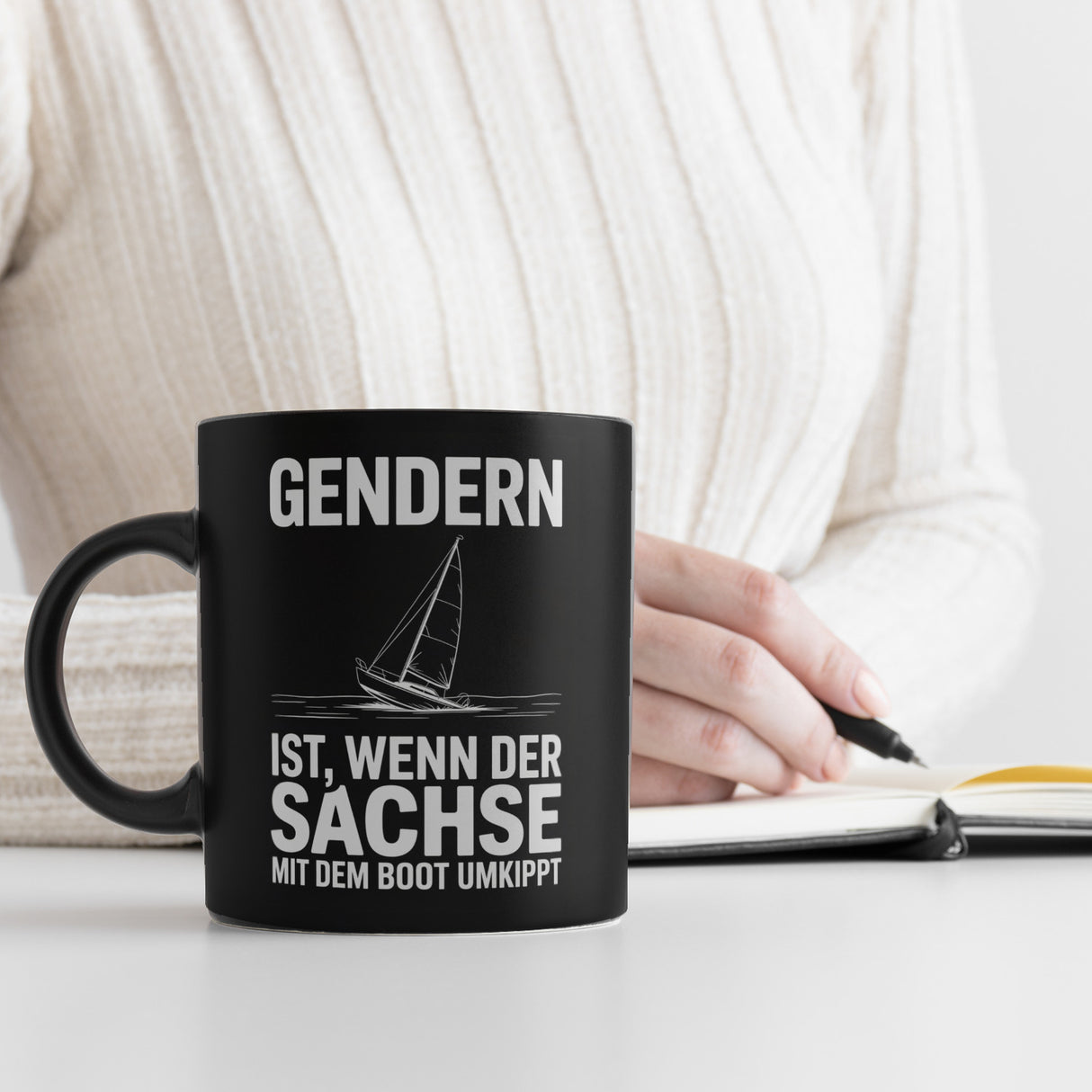 GENDERN ist, wenn der SACHSE und mit dem Boot UMKIPPT Tasse