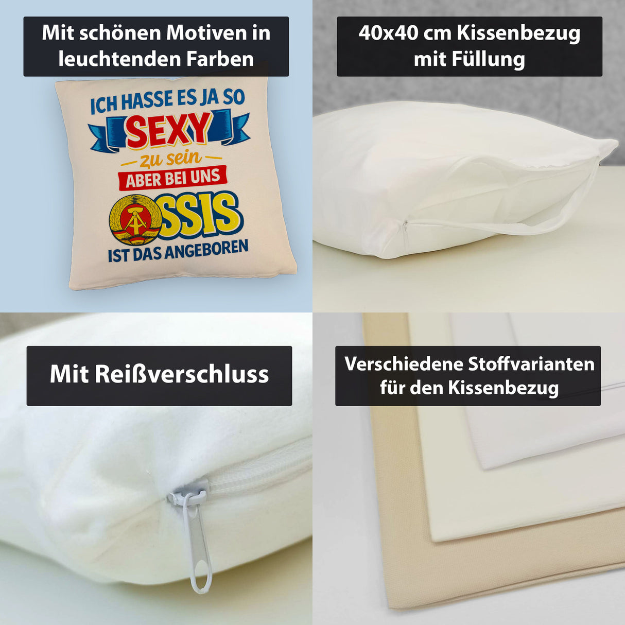 Ossis sind sexy DDR Kissen