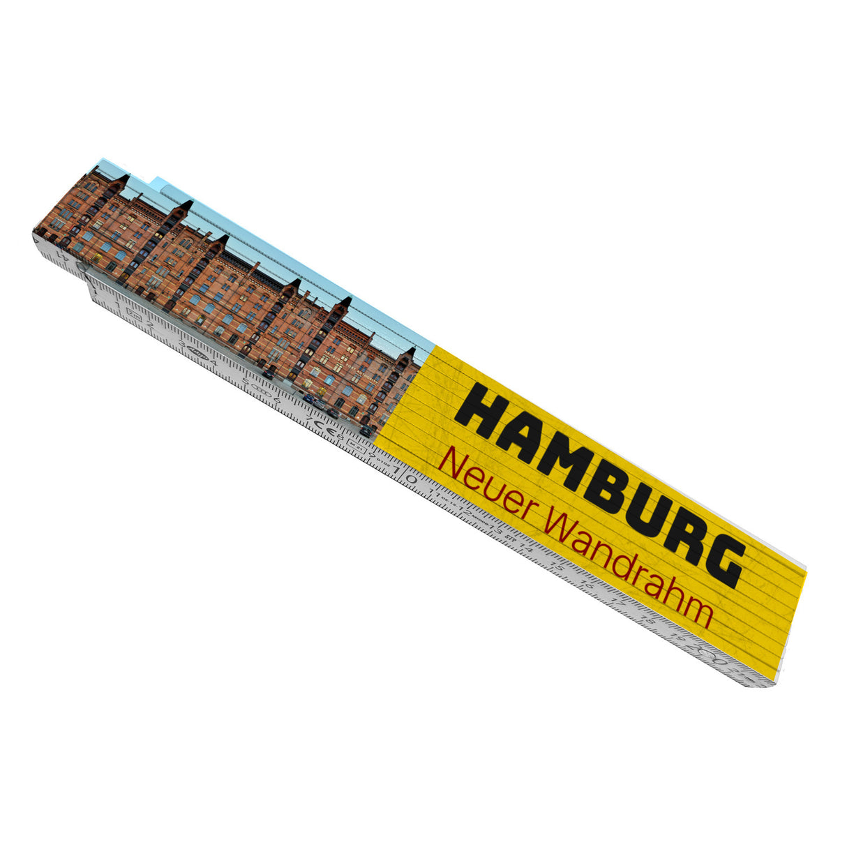 streetline Hamburg Neuer Wandrahm Meterstab aus Holz
