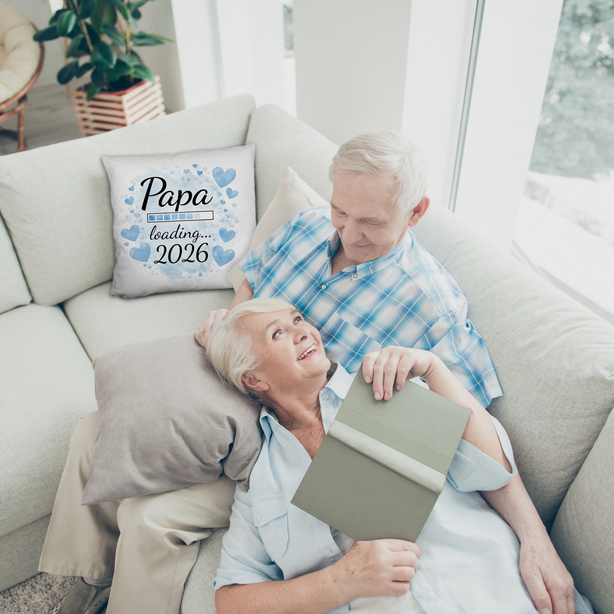 Papa loading... 2026 Kissen für werdende Väter