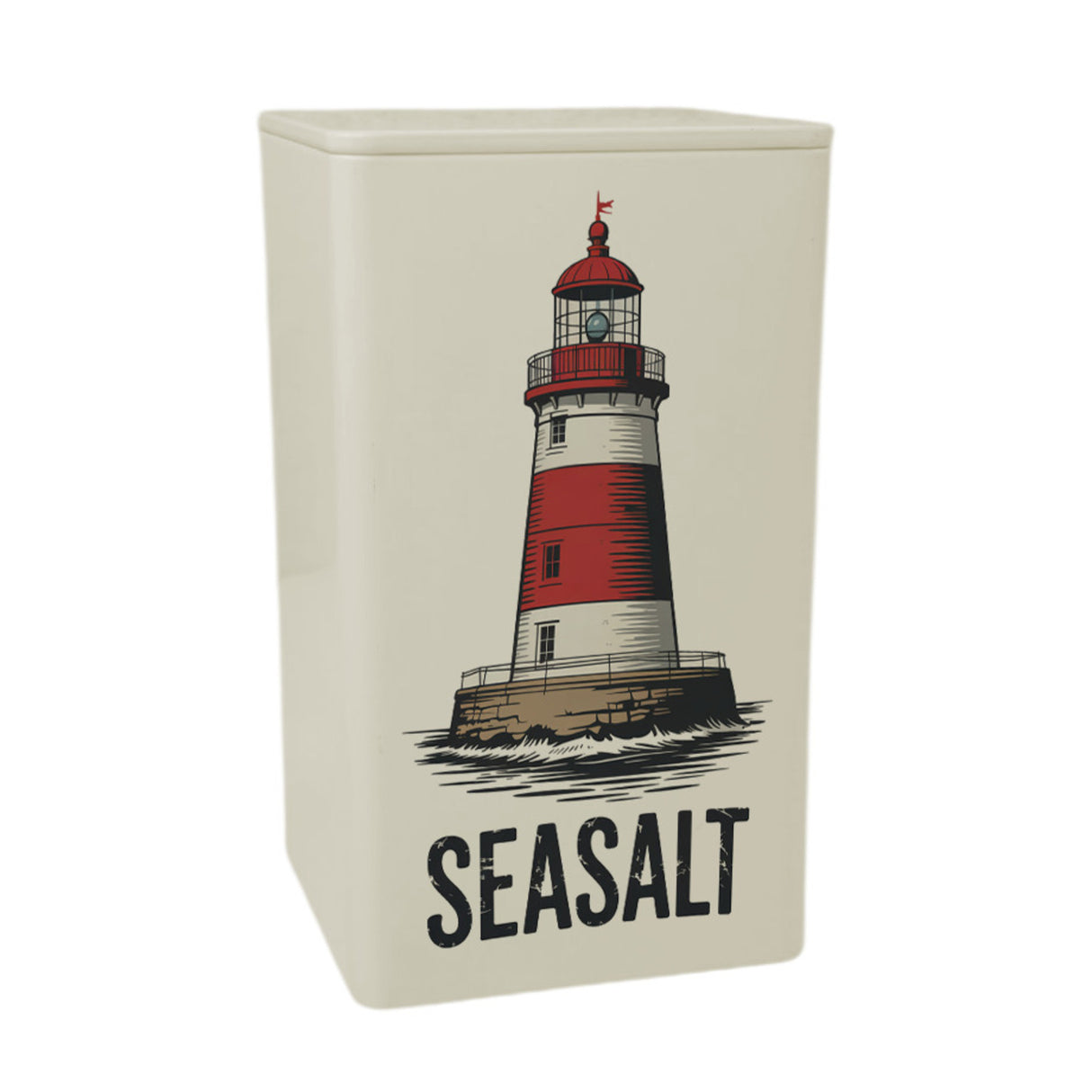 Retro-Leuchtturm SEASALT Dose 900ml für Meersalz