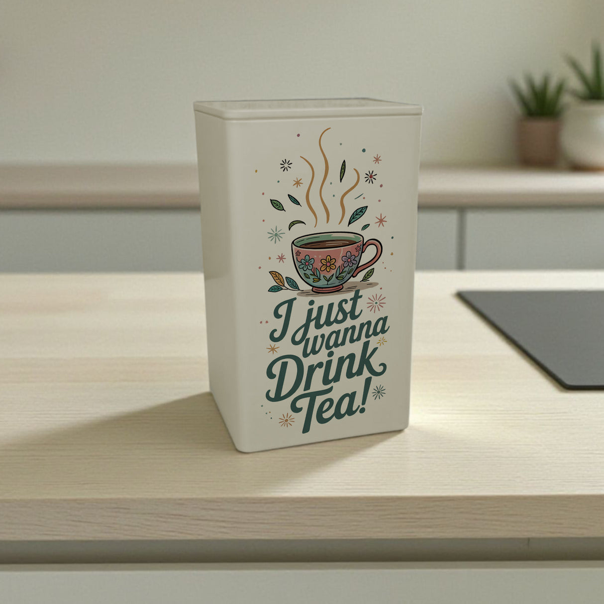 Vintage Teetasse - I just wanna drink tea! TeeDose 900ml