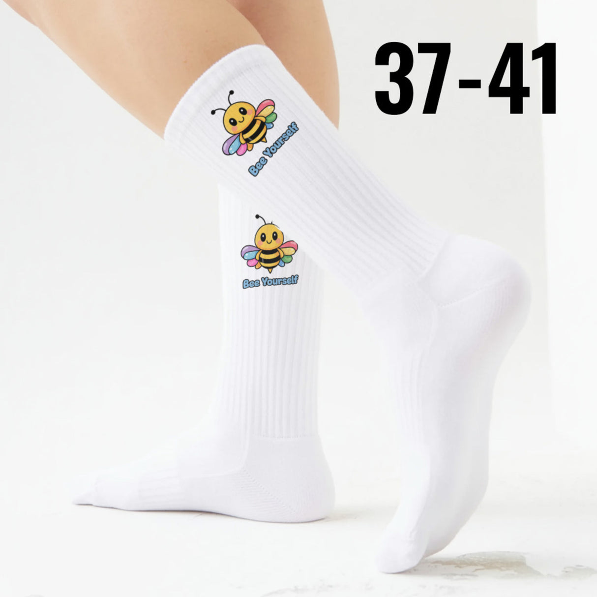 epicsocks Bee Adventures Regenbogen-Biene Socken in 37-41 im Paar