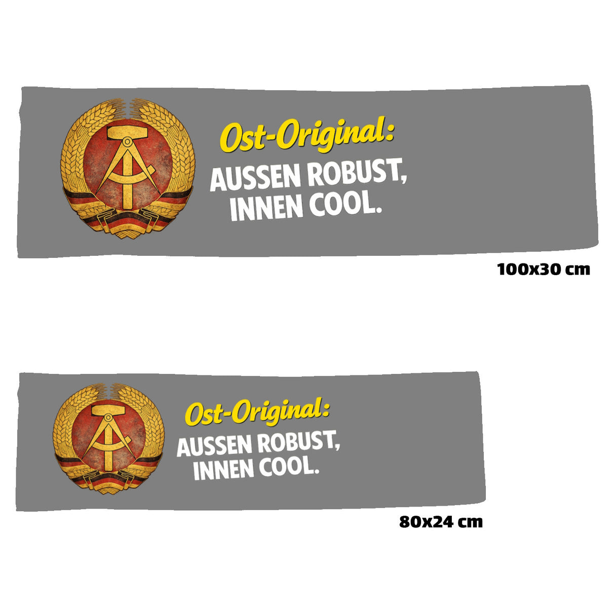 DDR-Logo Ost-Stolz Eishandtuch - außen robust, innen cool