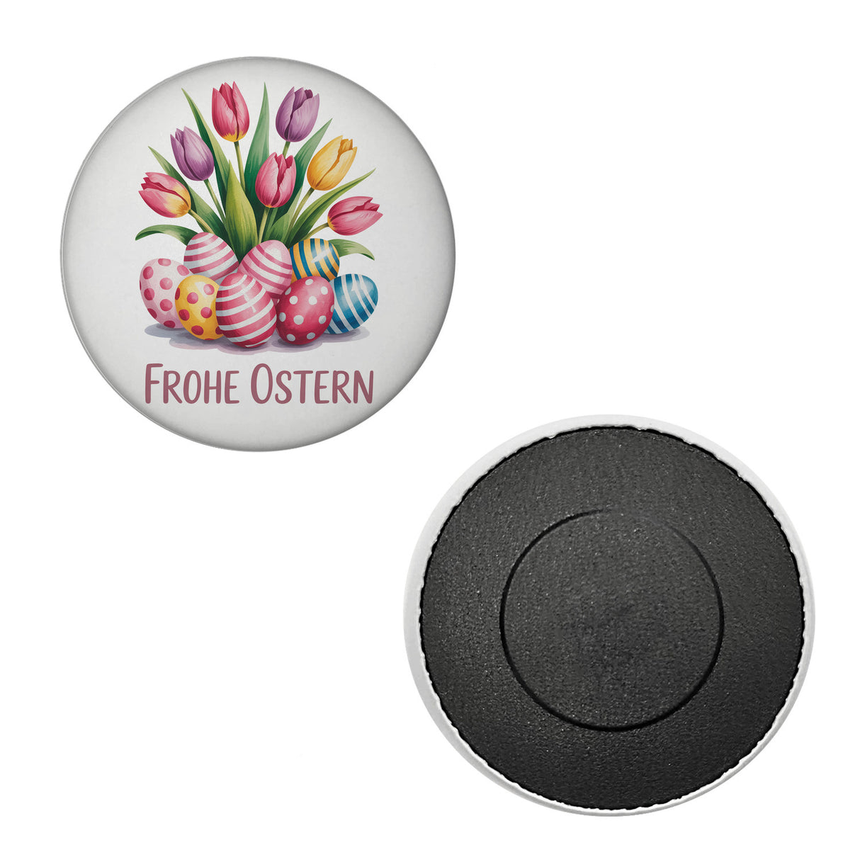 Tulpen und Ostereier Frohe Ostern Magnet