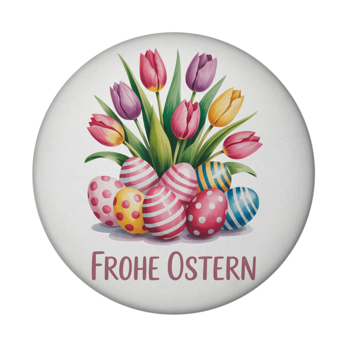 Tulpen und Ostereier Frohe Ostern Magnet