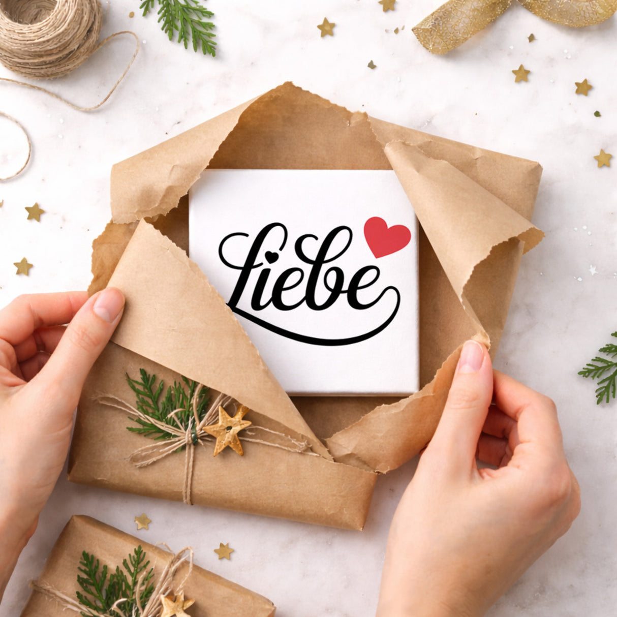 Lebensfreude Liebe Holzbild in 10x10 cm zum Stellen oder Aufhängen