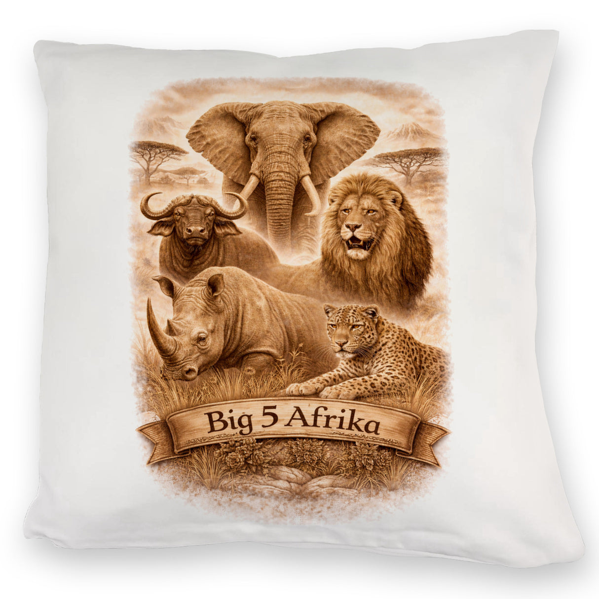 Big 5 Afrika Kissen mit Tiermotiven