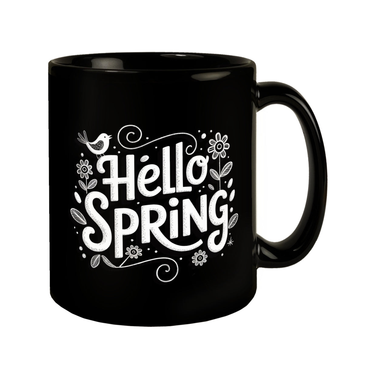 Hello spring Tasse Frühlingsmotiv Vintage Design