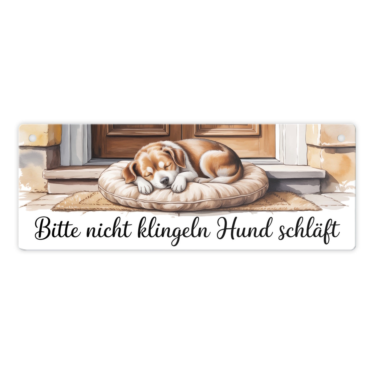 Bitte nicht klingeln Metallschild Hund schläft