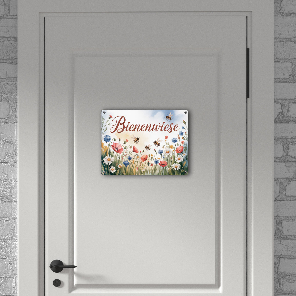 Wildblumenwiese BienenwieseMetallschild in 15x20 cm Garten