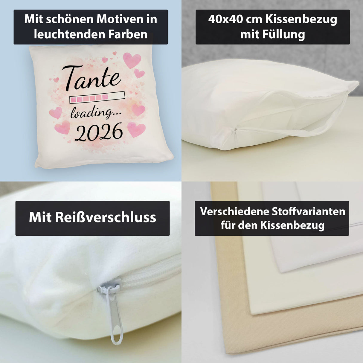 Rosa Herzen Tante Kissen Tante loading... 2026