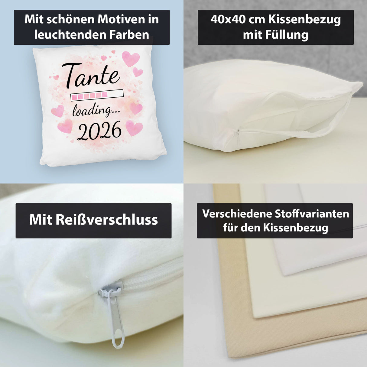 Rosa Herzen Tante Kissen Tante loading... 2026