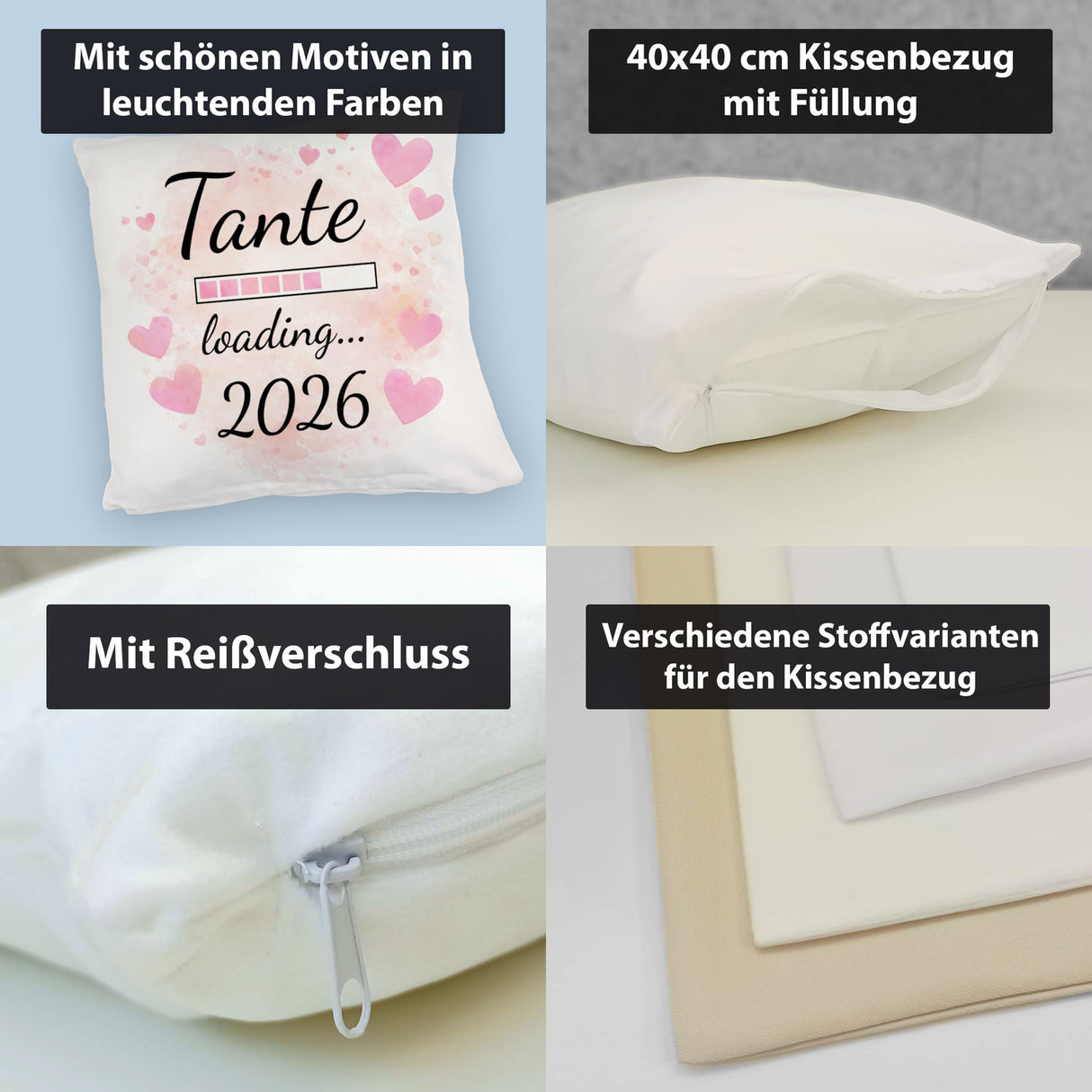 Rosa Herzen Tante Kissen Tante loading... 2026