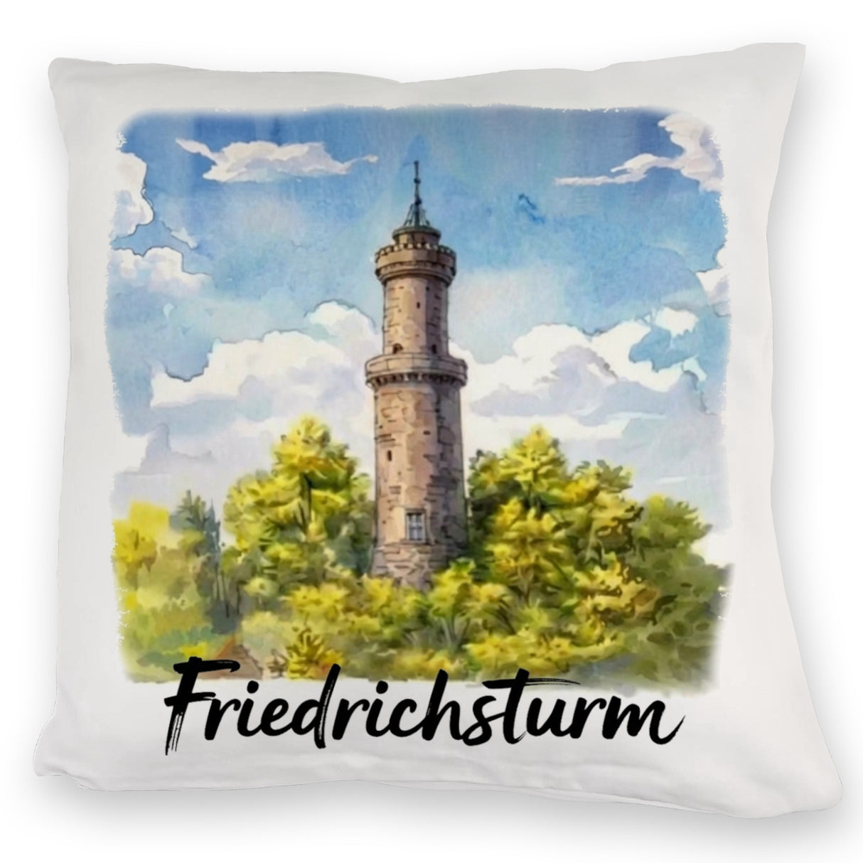 Friedrichsturm Freudenstadt Aquarell Kissen