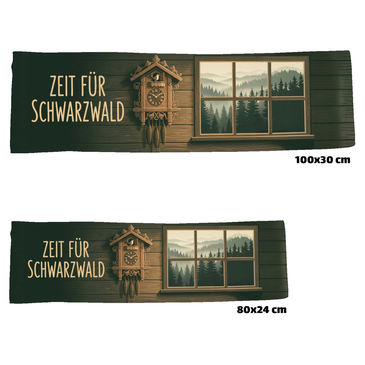 Schwarzwald Eishandtuch mit Kuckucksuhr - Zeit für Schwarzwald