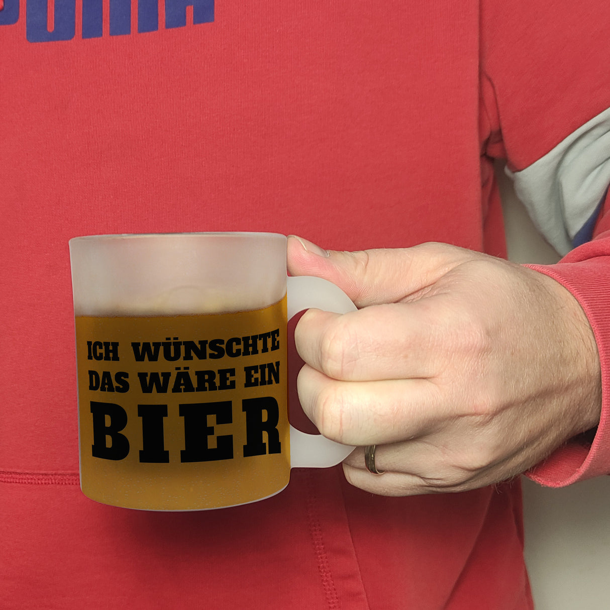 Ich wünschte das wäre ein Bier Kaffeebecher mit Bier Motiv