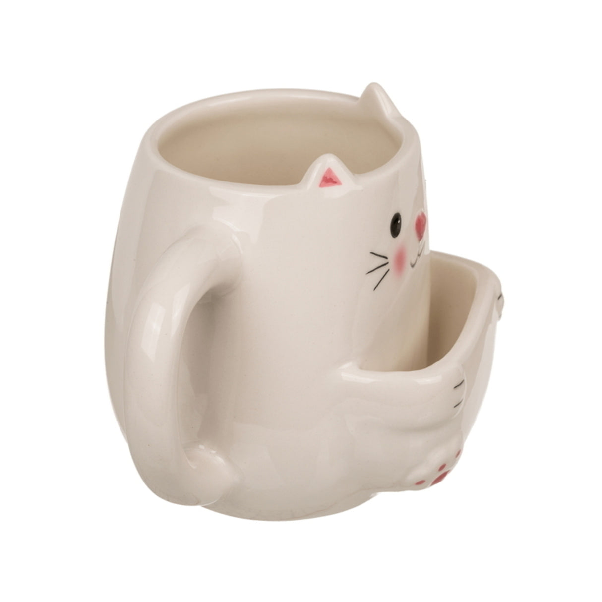 Katze Kaffeebecher mit Keksfach