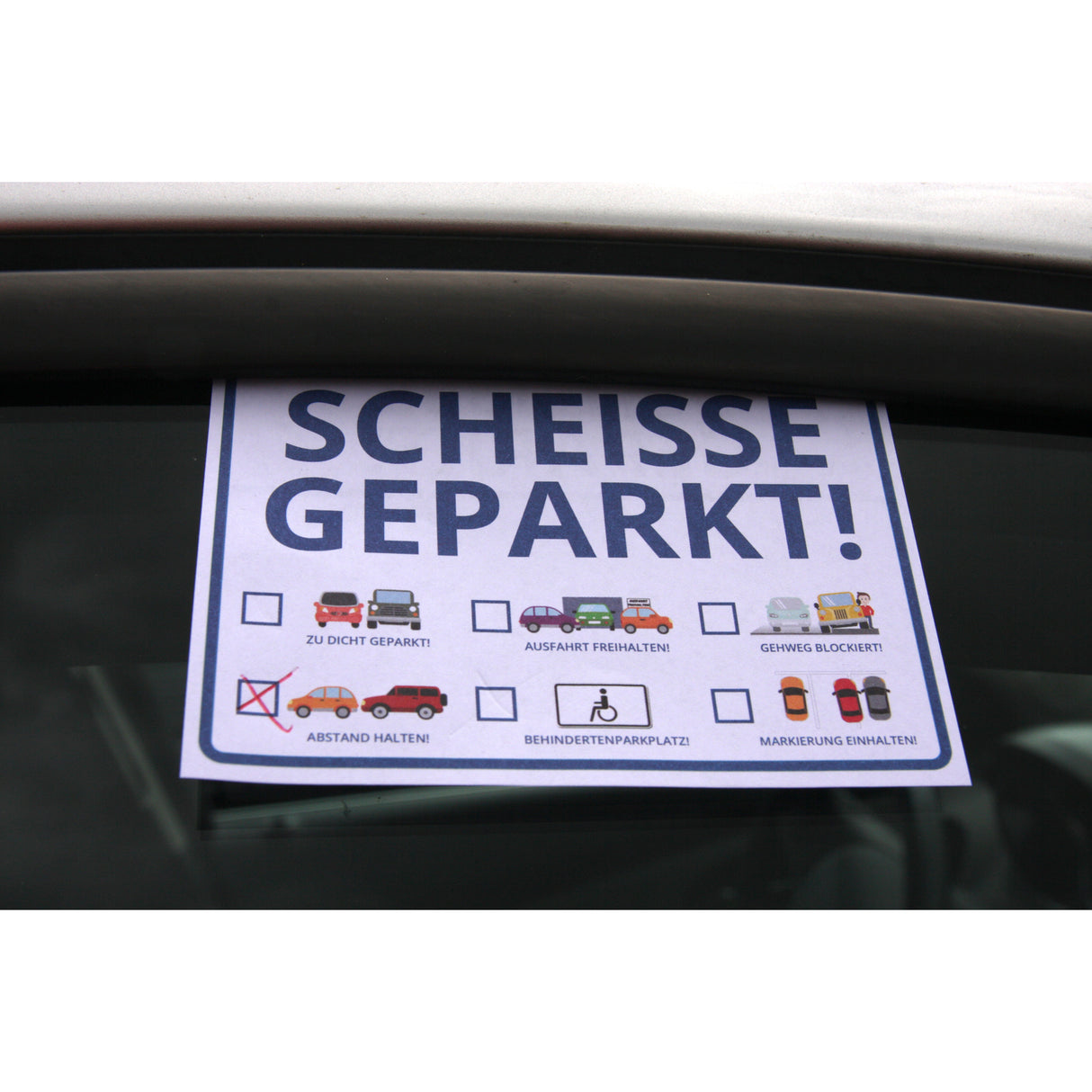 Scheisse Geparkt! Comic Edition Notizblock für die Windschutzscheibe im 50er Set