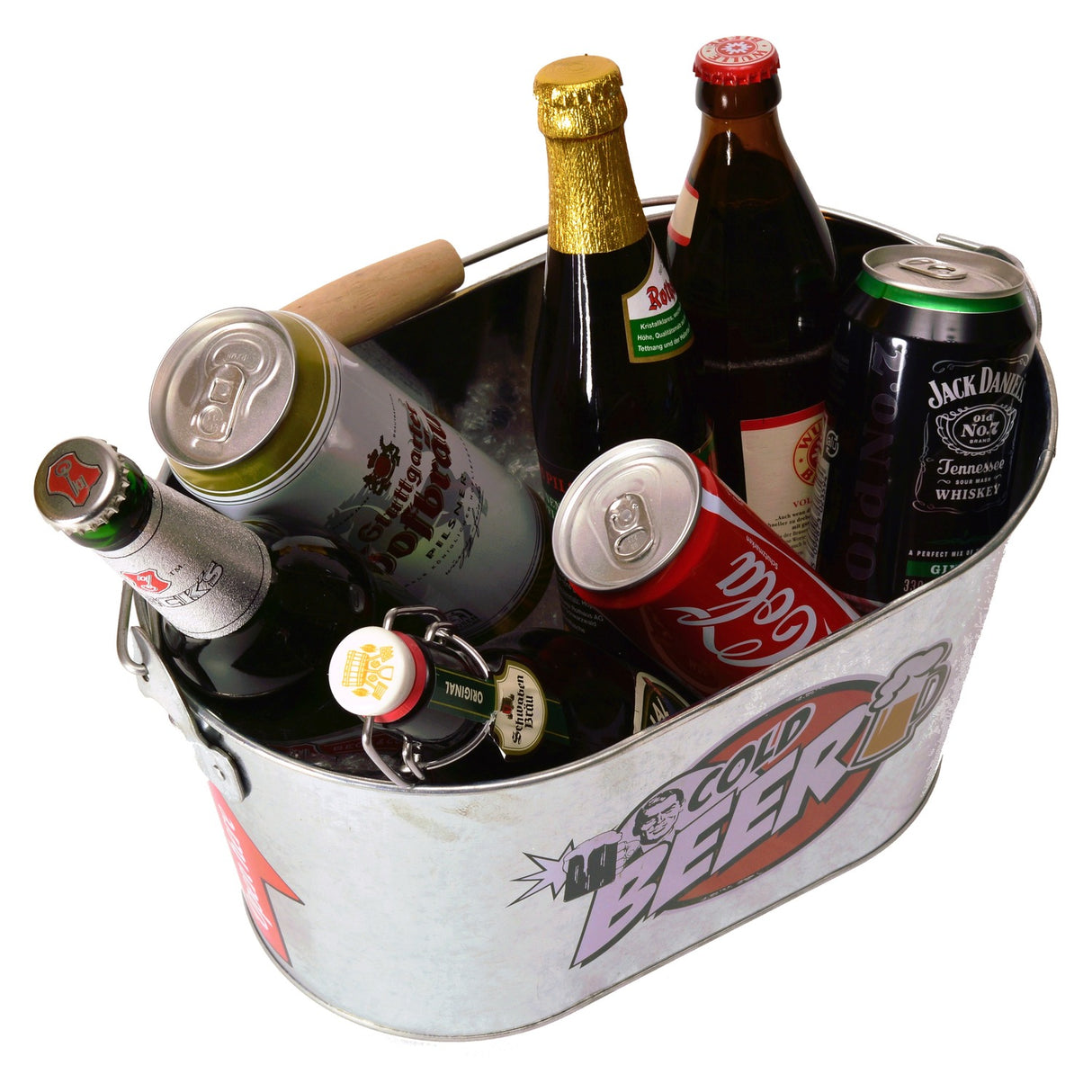 Bier Eiseimer mit Flaschenöffner aus Metall