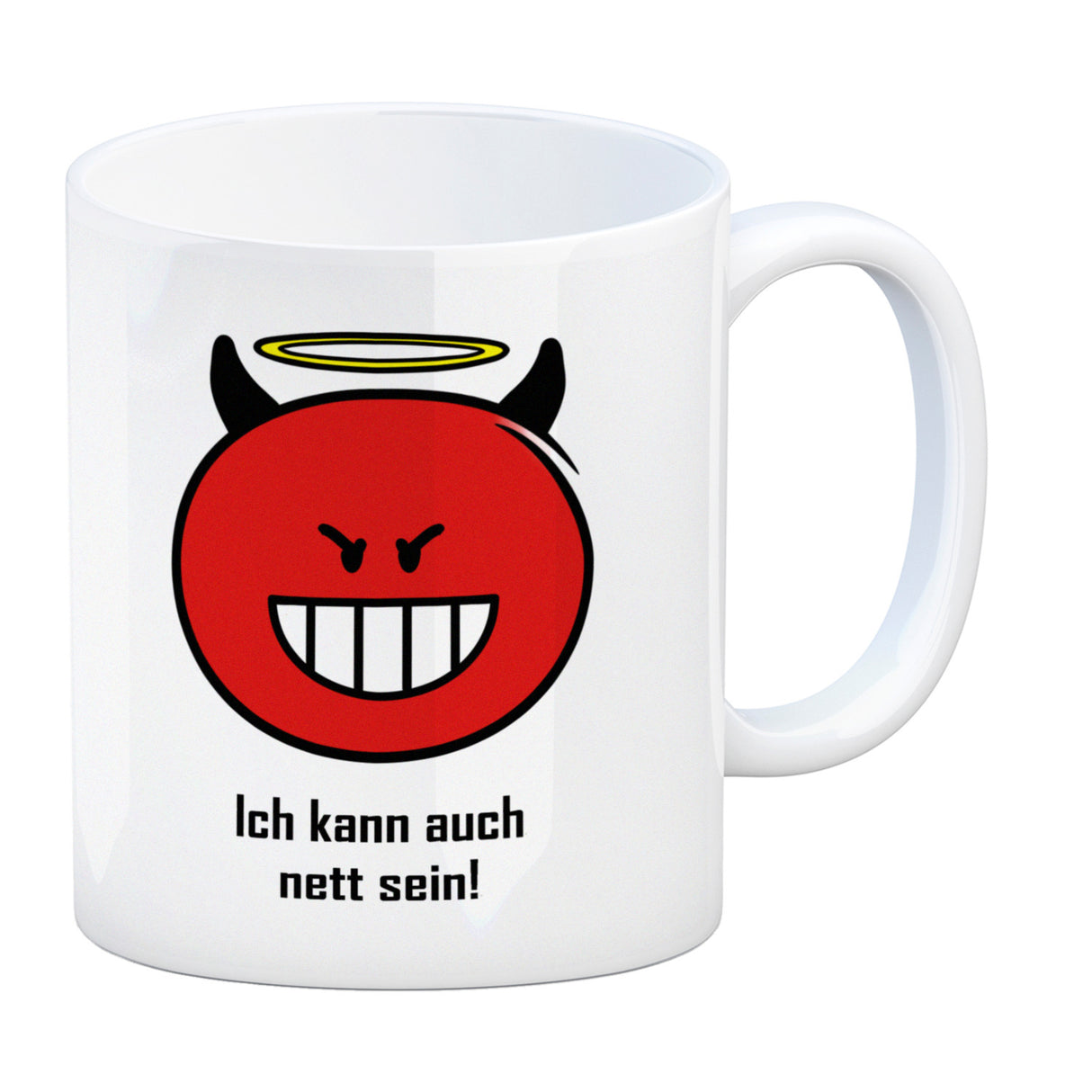 Kaffeebecher mit Spruch: Ich kann auch nett sein!