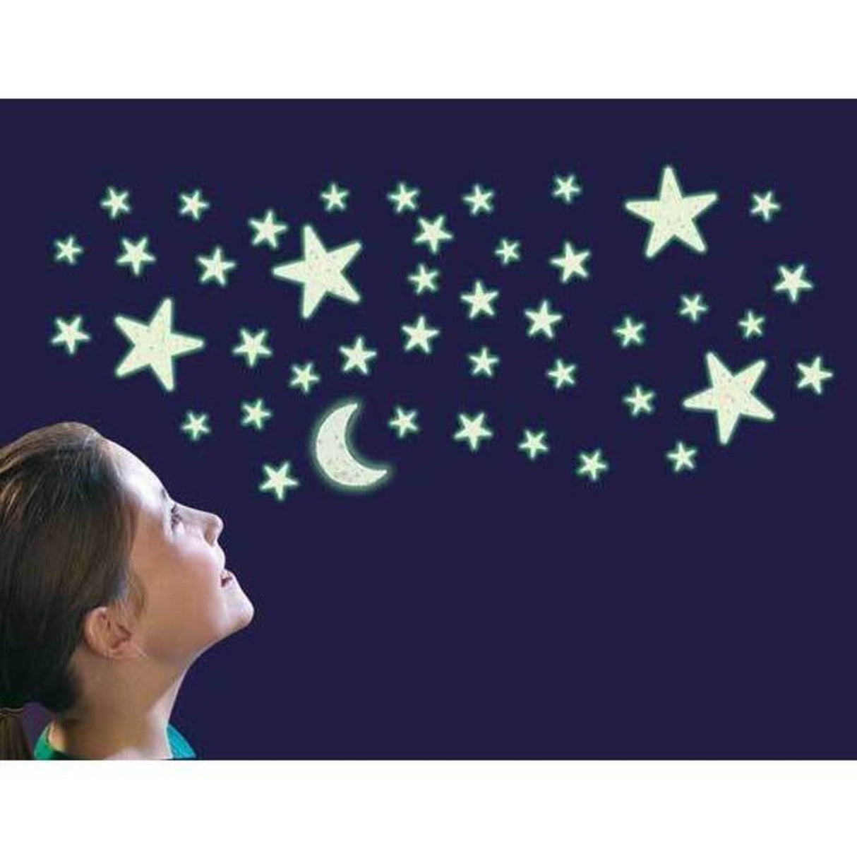 Sterne und Mond Leuchtsticker im 40er Set