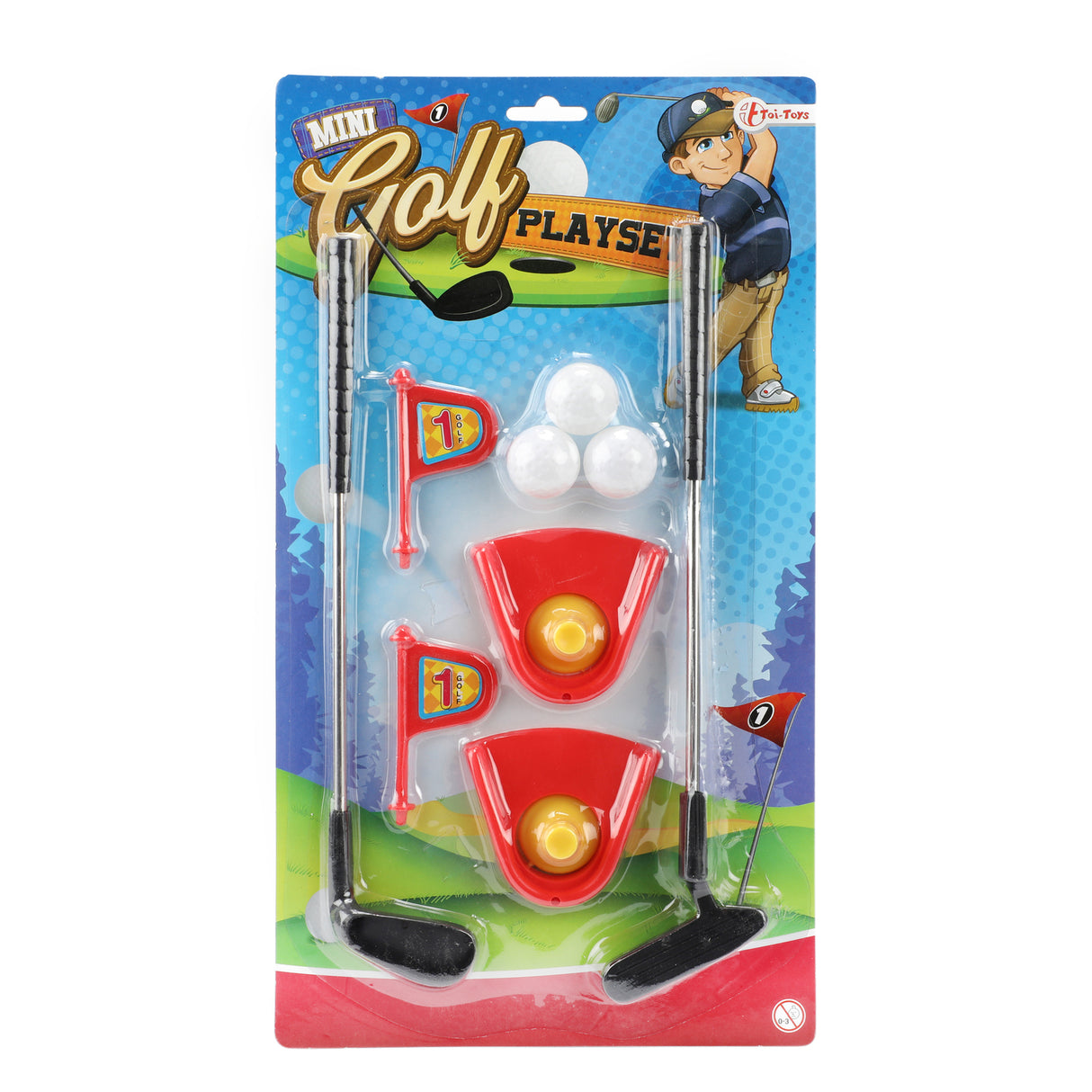 Mini Golf-Set Spielzeug mit Schlägern und Bällen